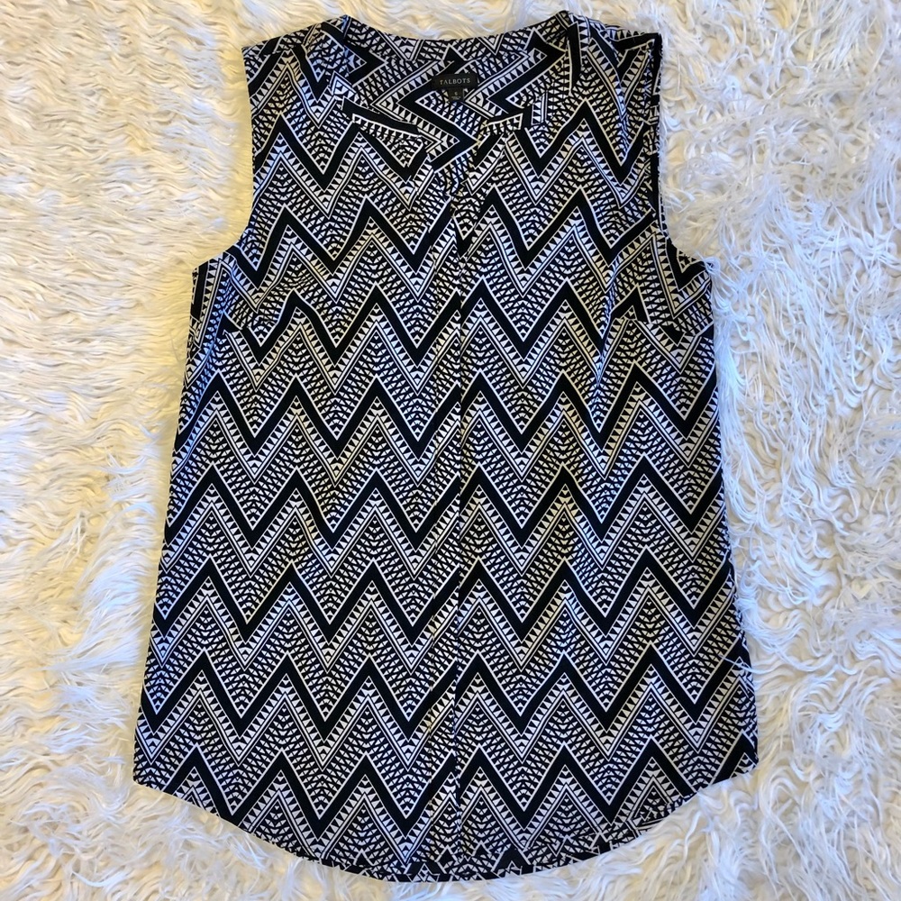 Talbots Geo Print Dressy Tank (LIKE NEW) - Picture 1 of 5